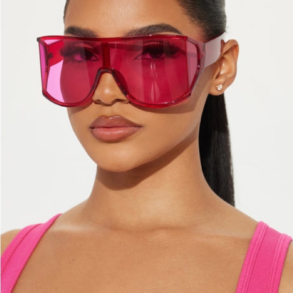 Fashion Nova Bold Pink Sunglasses